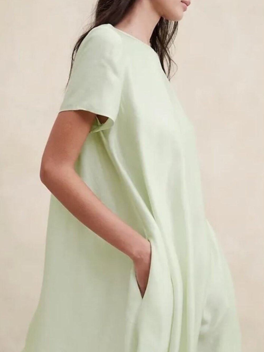 NWT Banana Republic Aurelia Dress - Pale Green - Medium Petite - Picture 4 of 11